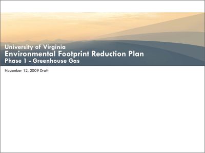 Environmental Footprint Reduction Plan (Greenhouse Gas)