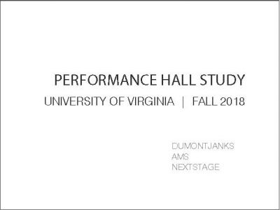 Performance Hall Study (2018)